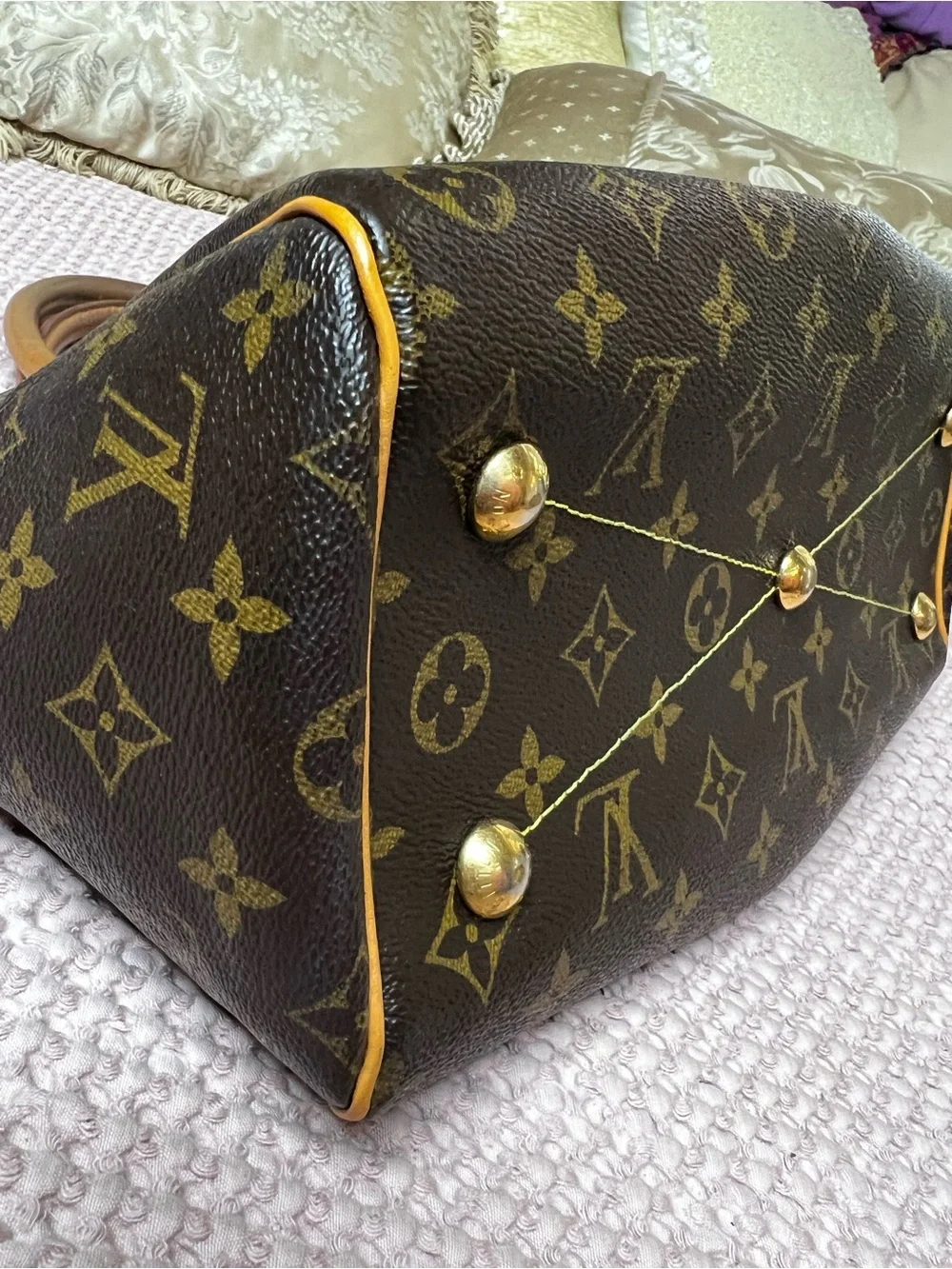 Louis Vuitton Tivoli PM Monogram Canvas Satchel Handbag w/ Dust Bag